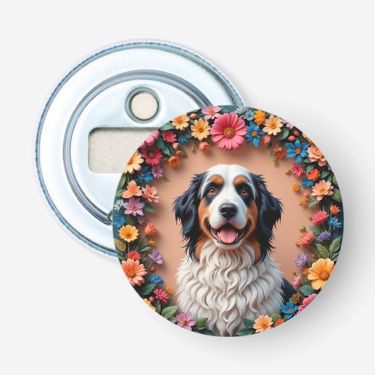 Schönes Dog Portrait Flaschenöffner (Vorderseite)