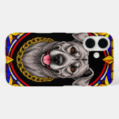 Schönes Dog Portrait, gesteinigt mit Glaskunstwerk Case-Mate iPhone Hülle (Rückseite (Horizontal))