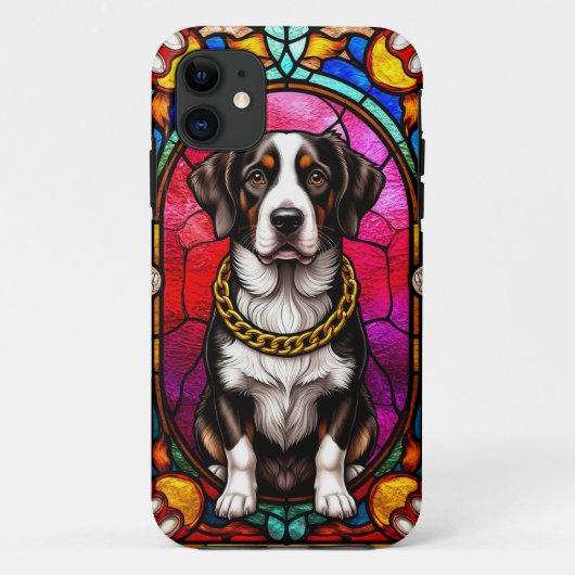 Schönes Dog Portrait, gesteinigt mit Glaskunstwerk Case-Mate iPhone Hülle (Rückseite)