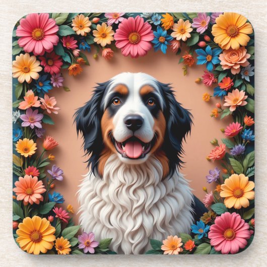 Schönes Dog Portrait Getränkeuntersetzer (Vorderseite)
