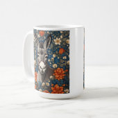 Schönes Donkey-Gesicht Elegante Kaffeetasse (Vorderseite Links)