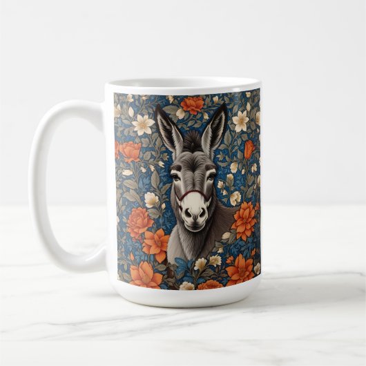 Schönes Donkey-Gesicht Elegante Kaffeetasse (Links)