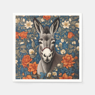 Schönes Donkey-Gesicht Elegante Serviette