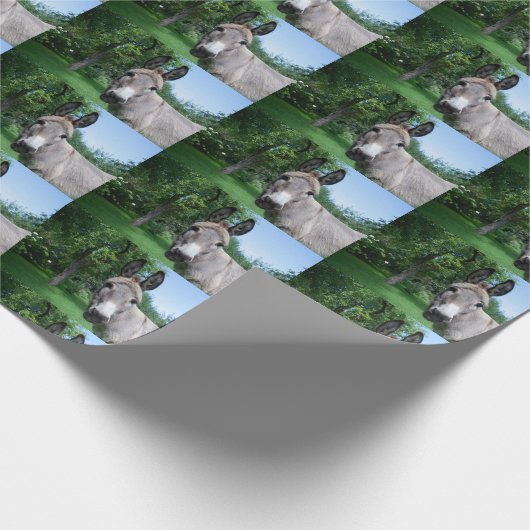 Schönes Donkey-Portrait Geschenkpapier (Ecke)