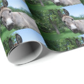 Schönes Donkey-Portrait Geschenkpapier (Rolleneckpunkt)