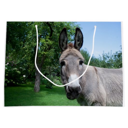 Schönes Donkey-Portrait Große Geschenktüte (Vorderseite)