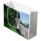 Schönes Donkey-Portrait Große Geschenktüte (Vorderseite Schrägansicht)
