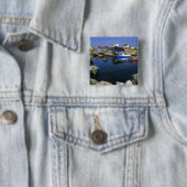 Schönes Dorf Peggy's Cove mit Hafen Button (Beispiel)