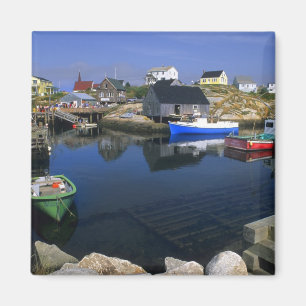Schönes Dorf Peggy's Cove mit Hafen Magnet