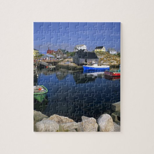 Schönes Dorf Peggy's Cove mit Hafen Puzzle (Vertikal)