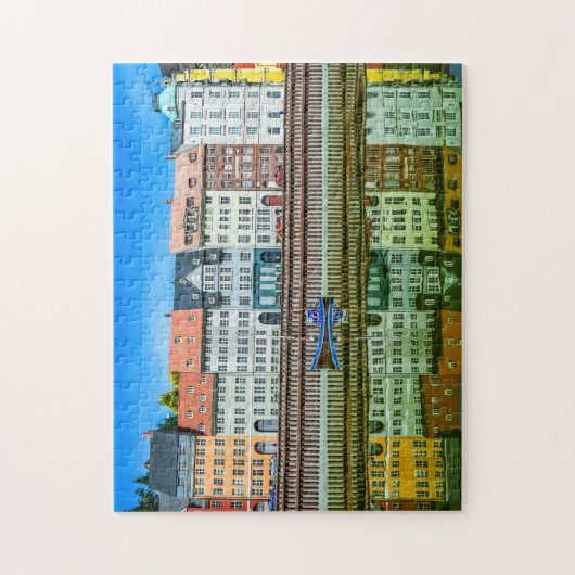 schönes Dorf Puzzle (Vertikal)