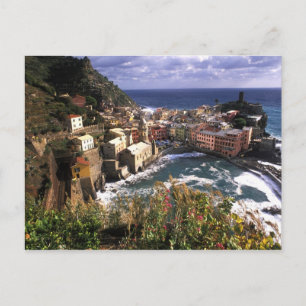 Schönes Dorf Vernazza im Cinque Postkarte