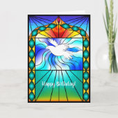 Schönes Dove-Glas-Fenster Karte (Vorderseite)