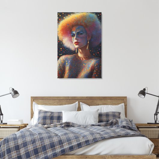 Schönes Drag Queen Portrait Leinwanddruck (Insitu (Schlafzimmer))