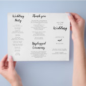 Schönes Drehbuch-Dreiländerprogramm für Hochzeiten Flyer (Hand)