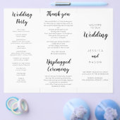 Schönes Drehbuch-Dreiländerprogramm für Hochzeiten Flyer (Einzeln)