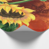 Schönes Drei-Sonnenblumen-Umschlagpapier Geschenkpapier (Ecke)