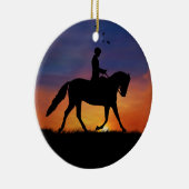 Schönes Dressurpferd Keramik Ornament (Rechts)