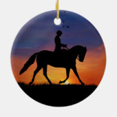 Schönes Dressurpferd Keramik Ornament (Hinten)