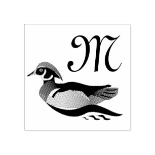 Schönes Duckbad aus Holz Gummistempel