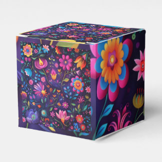 Schönes dunkles Blumendesign Geschenkschachtel