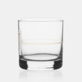 Schönes dunkles Floral Gold dekoriertes Monogramm Whiskyglas (Links)