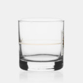 Schönes dunkles Floral Gold dekoriertes Monogramm Whiskyglas (Rechts)
