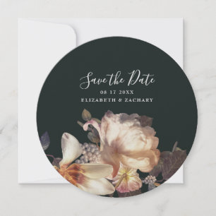 Schönes dunkles Grün smaragdantisches Vintages Fot Save The Date