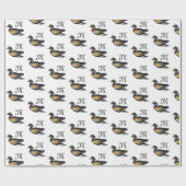 Schönes Duschbad aus Holz Geschenkpapier (Flach)