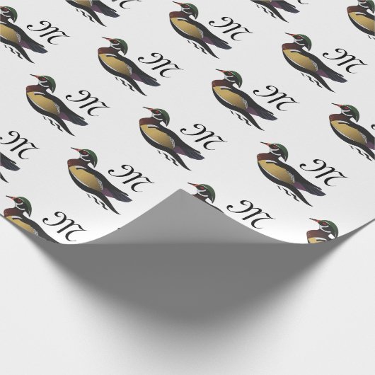 Schönes Duschbad aus Holz Geschenkpapier (Ecke)