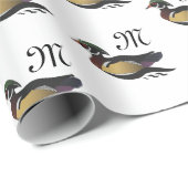 Schönes Duschbad aus Holz Geschenkpapier (Rolleneckpunkt)