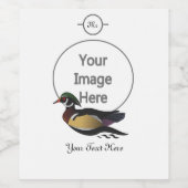 Schönes Duschbad aus Holz Weinetikett (Einzelnes Label)