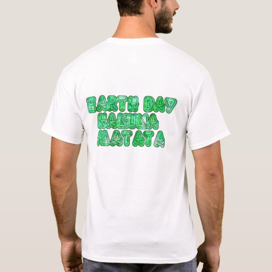 Schönes Earth Day HakunaMatata Zip Jacket Tshirt (Rückseite)