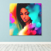 Schönes Ebermädchen abstrakt Leinwanddruck (Insitu (Holzboden))