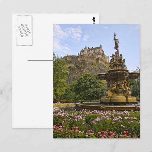Schönes Edinburgh Castle Postkarte (Vorne/Hinten)