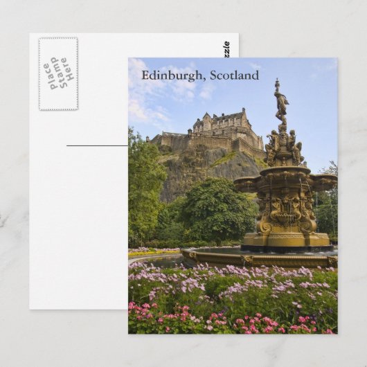 Schönes Edinburgh Castle Postkarte (Vorne/Hinten)