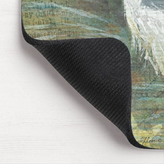 Schönes Egret Shorebird Wading Mousepad (Ecke)