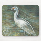 Schönes Egret Shorebird Wading Mousepad (Vorne)