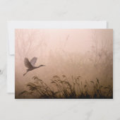 Schönes Egret, weißer Heron-Fliegenhochzeit Einladung (Rückseite)