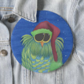 Schönes Ei mit Weihnachtsmannmütze Button (Beispiel)