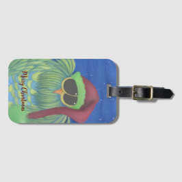 Schönes Ei mit Weihnachtsmannmütze Gepäckanhänger