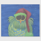 Schönes Ei mit Weihnachtsmannmütze Geschenkpapier (Flach)