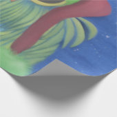 Schönes Ei mit Weihnachtsmannmütze Geschenkpapier (Ecke)