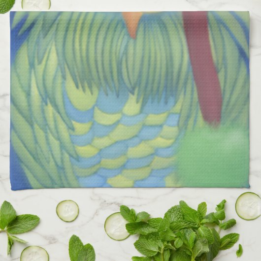 Schönes Ei mit Weihnachtsmannmütze Geschirrtuch (Gefaltet)