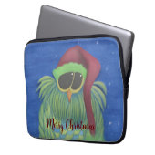 Schönes Ei mit Weihnachtsmannmütze Laptopschutzhülle (Vorderseite Links)