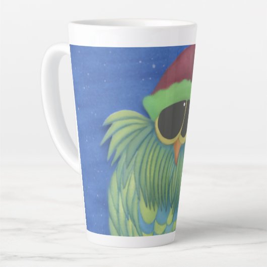 Schönes Ei mit Weihnachtsmannmütze Milchtasse (Linke Ecke)