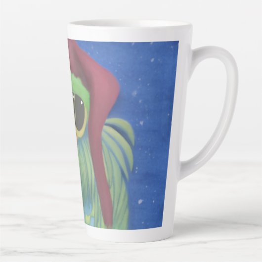 Schönes Ei mit Weihnachtsmannmütze Milchtasse (Rechts)