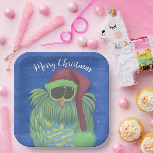 Schönes Ei mit Weihnachtsmannmütze Pappteller (Party)