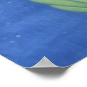 Schönes Ei mit Weihnachtsmannmütze Poster (Ecke)