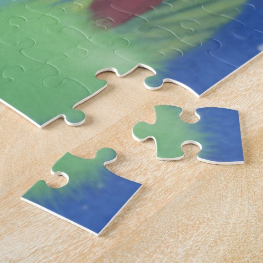 Schönes Ei mit Weihnachtsmannmütze Puzzle (Seite)